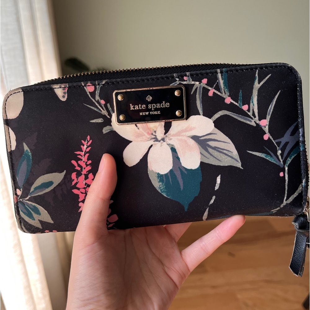 Kate Spade large nylon floral wallet